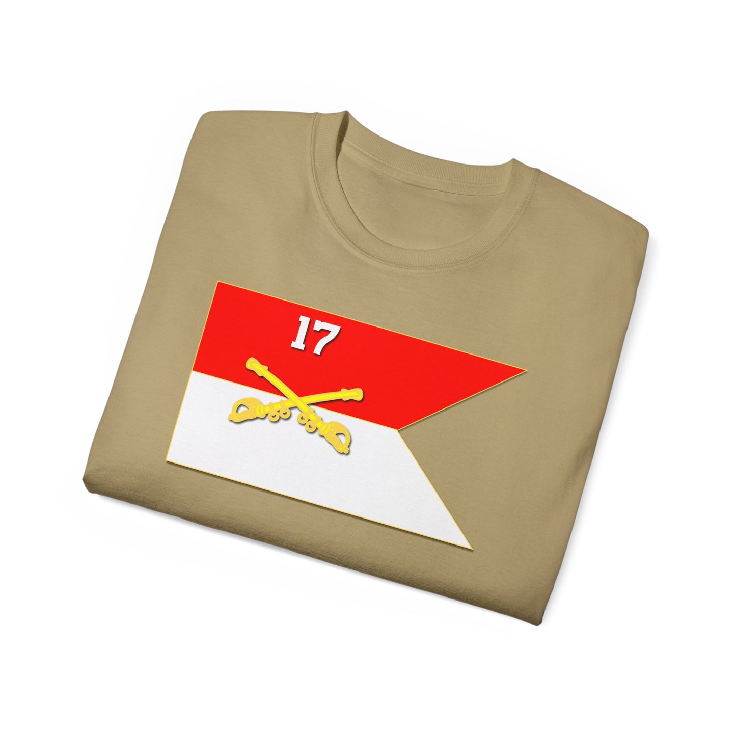 Unisex Ultra Cotton Tee - 17th Cavalry Guidon