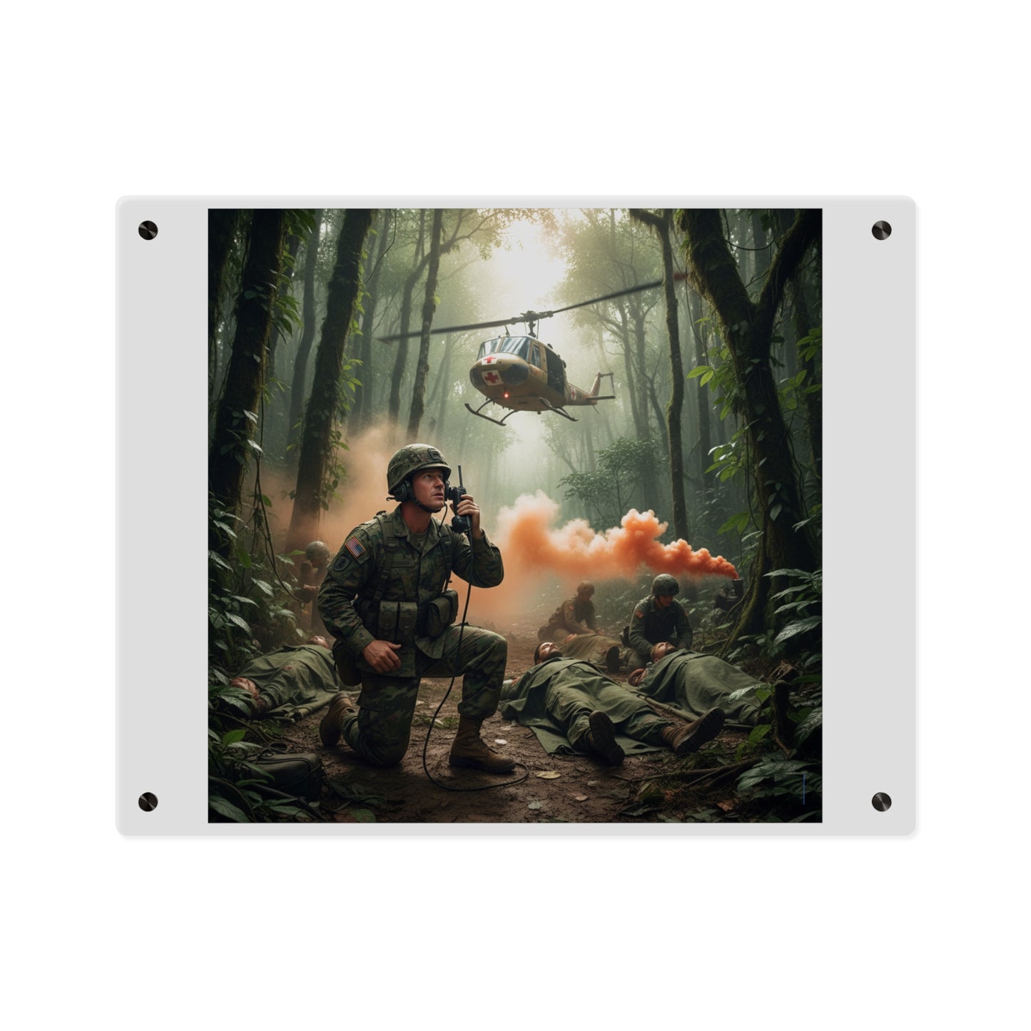 Acrylic Wall Art Panel - Medevac Request - Vietnam