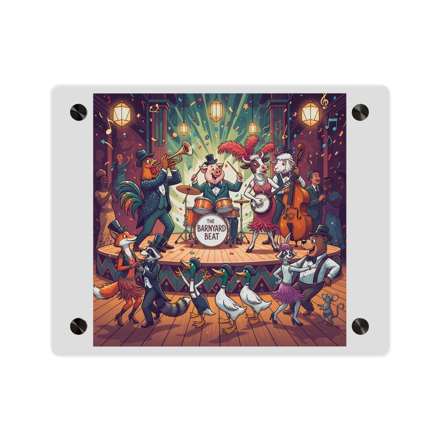 Acrylic Wall Art Panel - Farm Band Dance