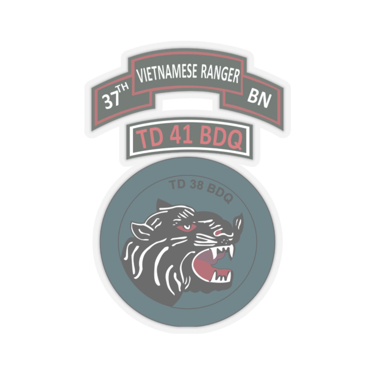 Kiss-Cut Stickers - ARVN - 37th Vietnamese Ranger Battalion