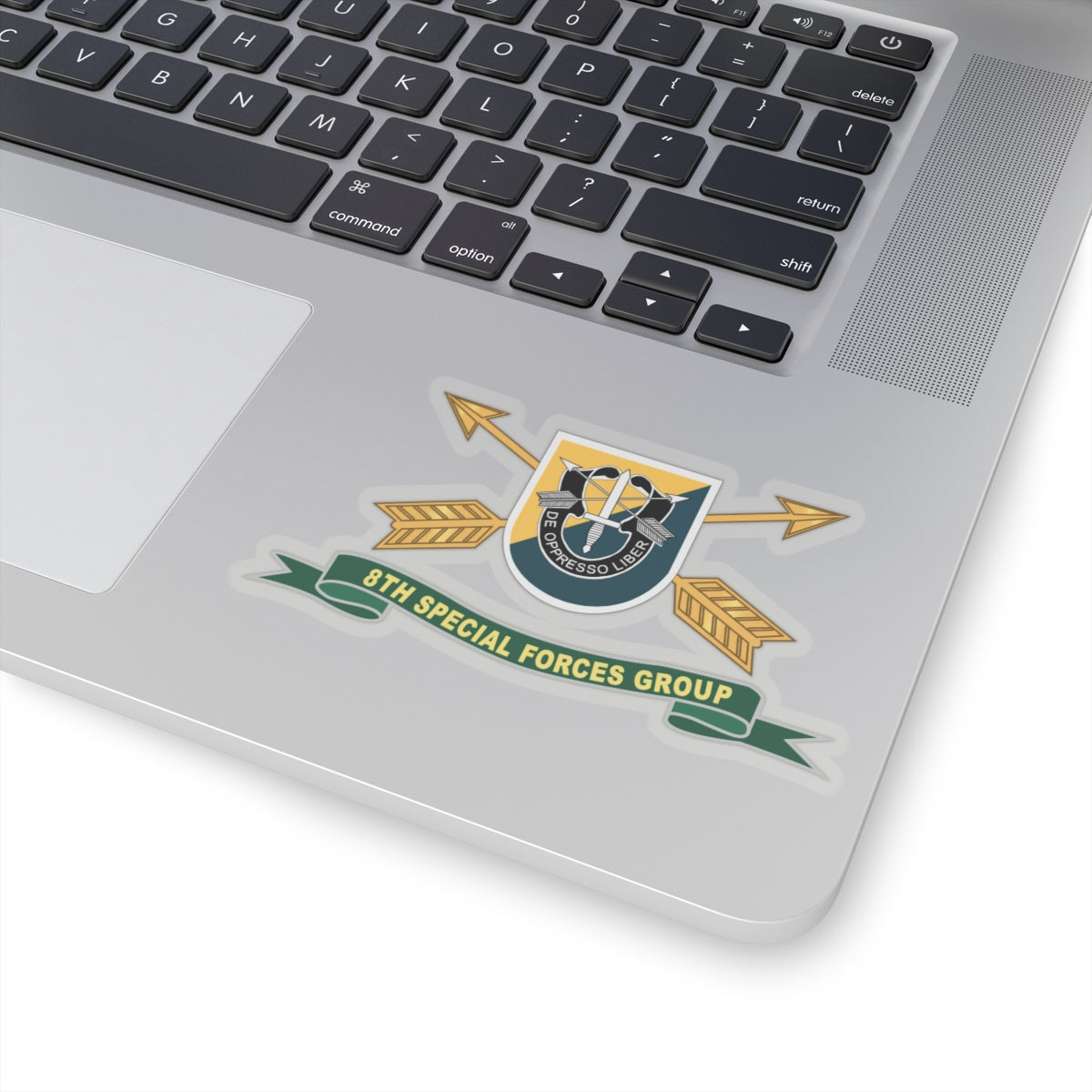 Kiss-Cut Stickers - 8th Special Forces Group - Flash w Br - Ribbon X 300