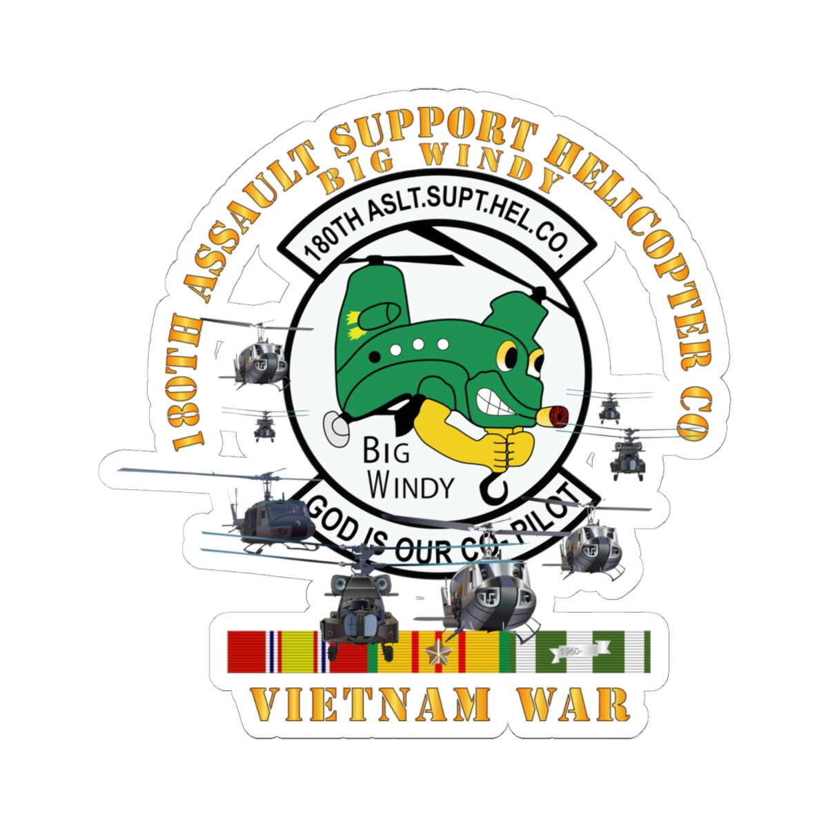 Kiss-Cut Stickers - 180th ASHC - Big Windy w VN SVC