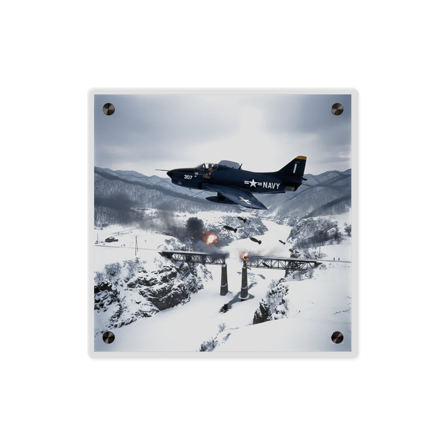 Acrylic Wall Art Panel - Attack at Majon-ni and Samdong-ni during Korean War