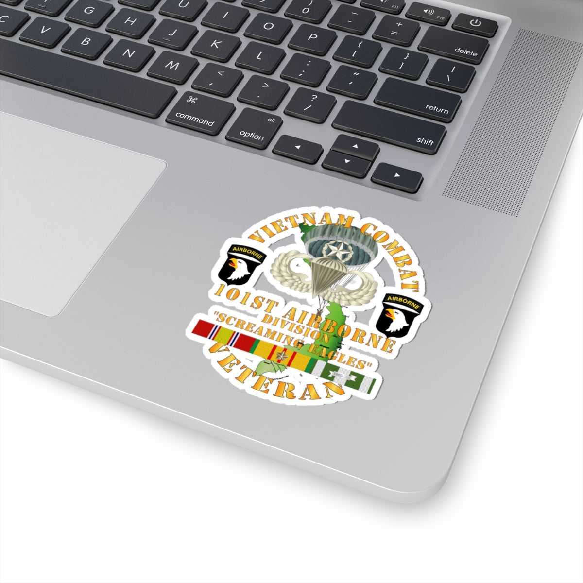 Kiss-Cut Stickers - Vietnam Combat Veteran w 101st Airborne Div w JM - V1 X 300