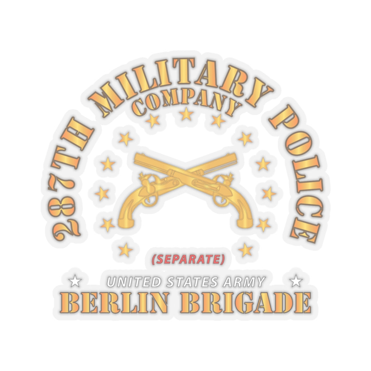 Kiss-Cut Stickers - 287th Military Police Company - Berlin Bde wo DS