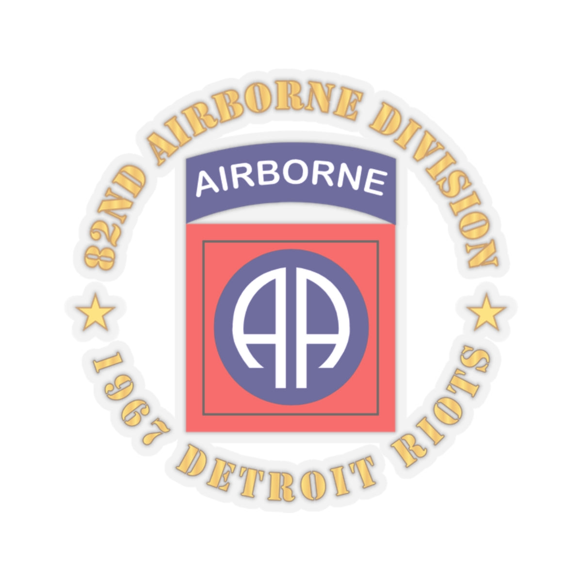 Kiss-Cut Stickers - 82nd Airborne Division - 1967 Detroit Riots