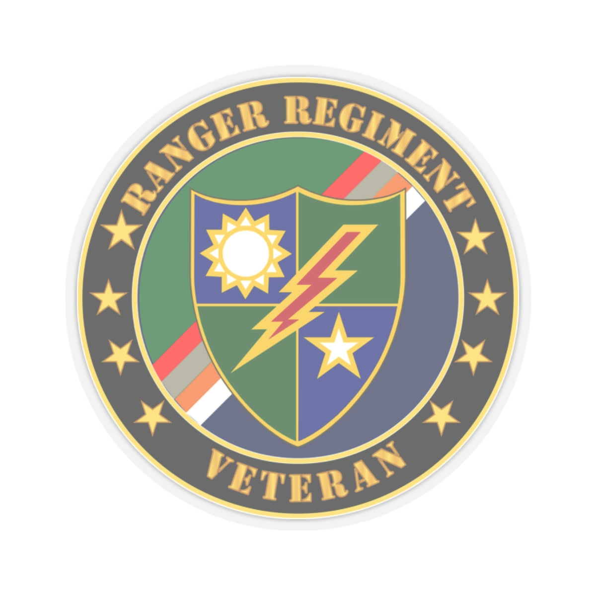 Kiss-Cut Stickers - Ranger Regiment Veteran - DUI