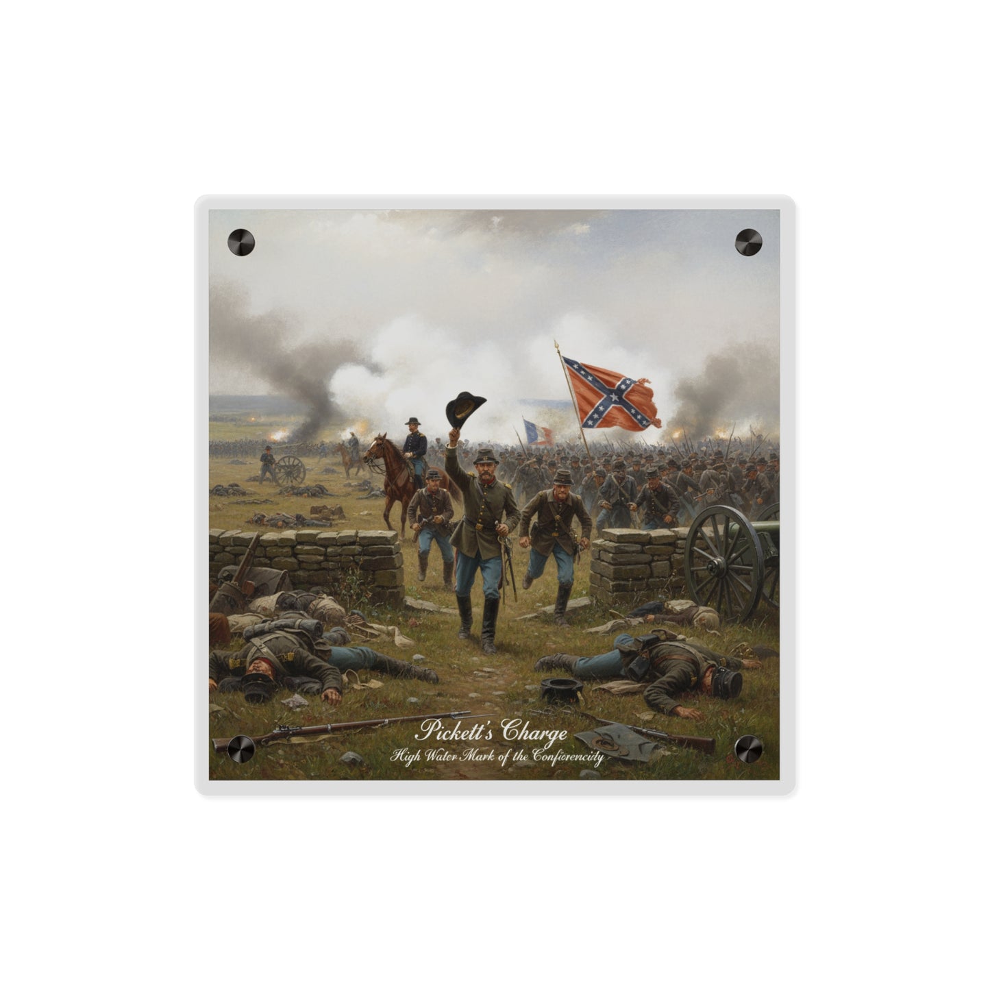 Acrylic Wall Art Panel - Picketts Charge with Hat