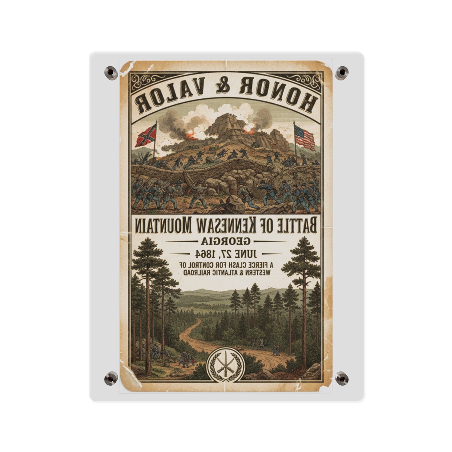 Acrylic Wall Art Panel - Battle of Kennesaw Mountain