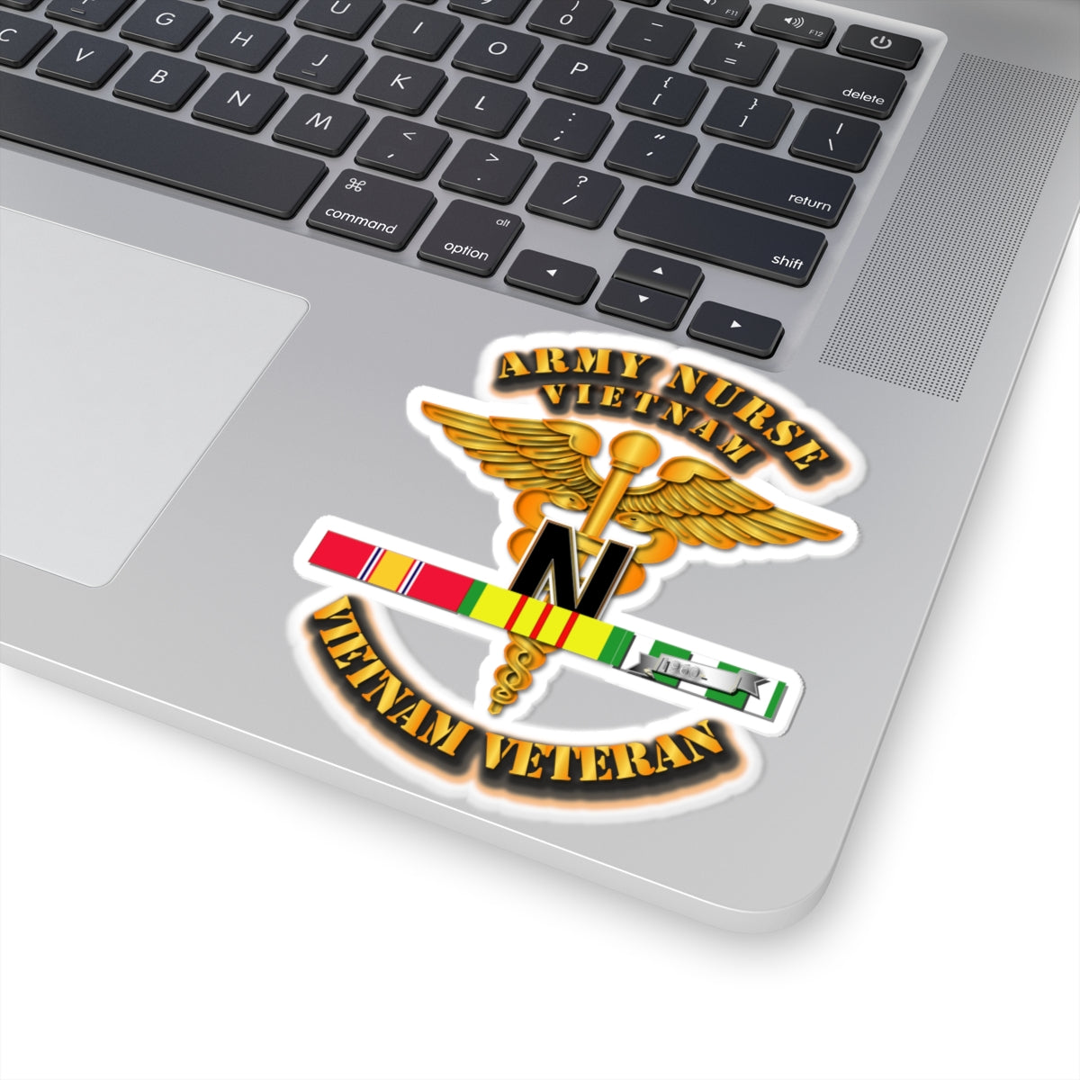 Kiss-Cut Stickers - Army Nurse with Vietnam Service Ribbons