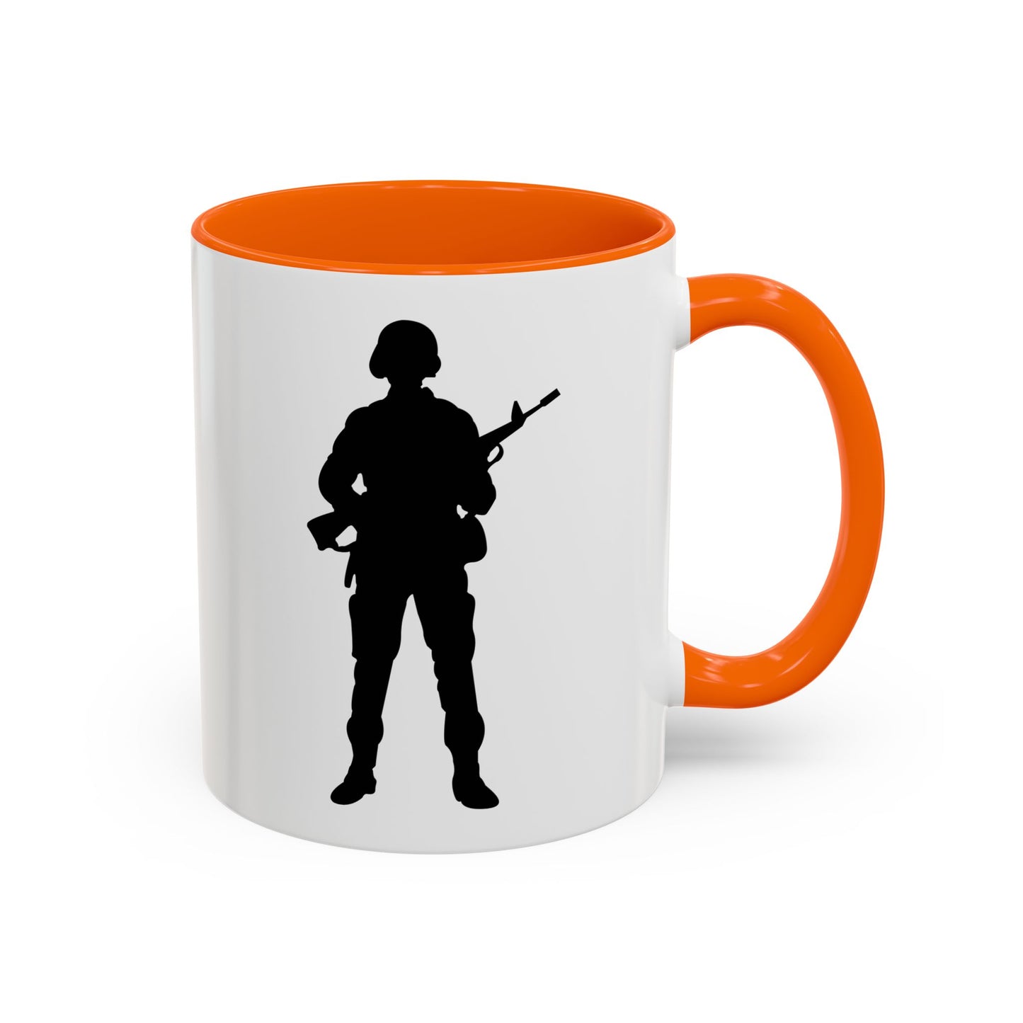 Accent Coffee Mug (11oz & 15oz) - Army - Soldier - Silhouette X 300