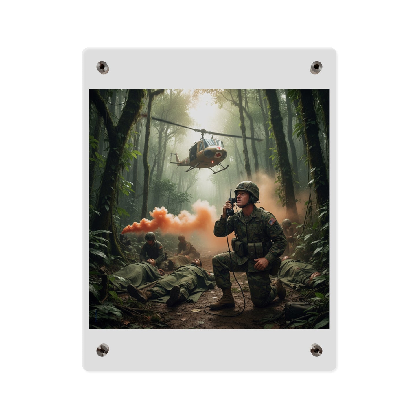 Acrylic Wall Art Panel - Medevac Request - Vietnam