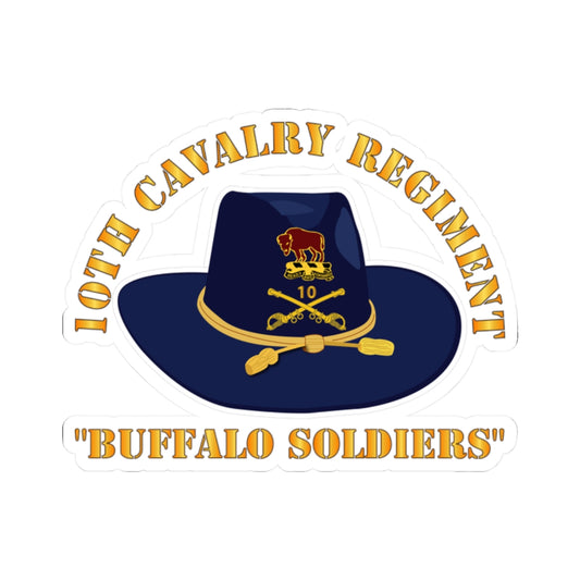 Kiss-Cut Stickers - 10th Cavalry Regiment w Cav - Buffalo Soldiers
