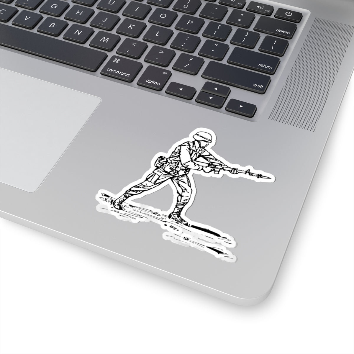 Kiss-Cut Stickers - Bayonet Training-Modified Thrust - BW X 300