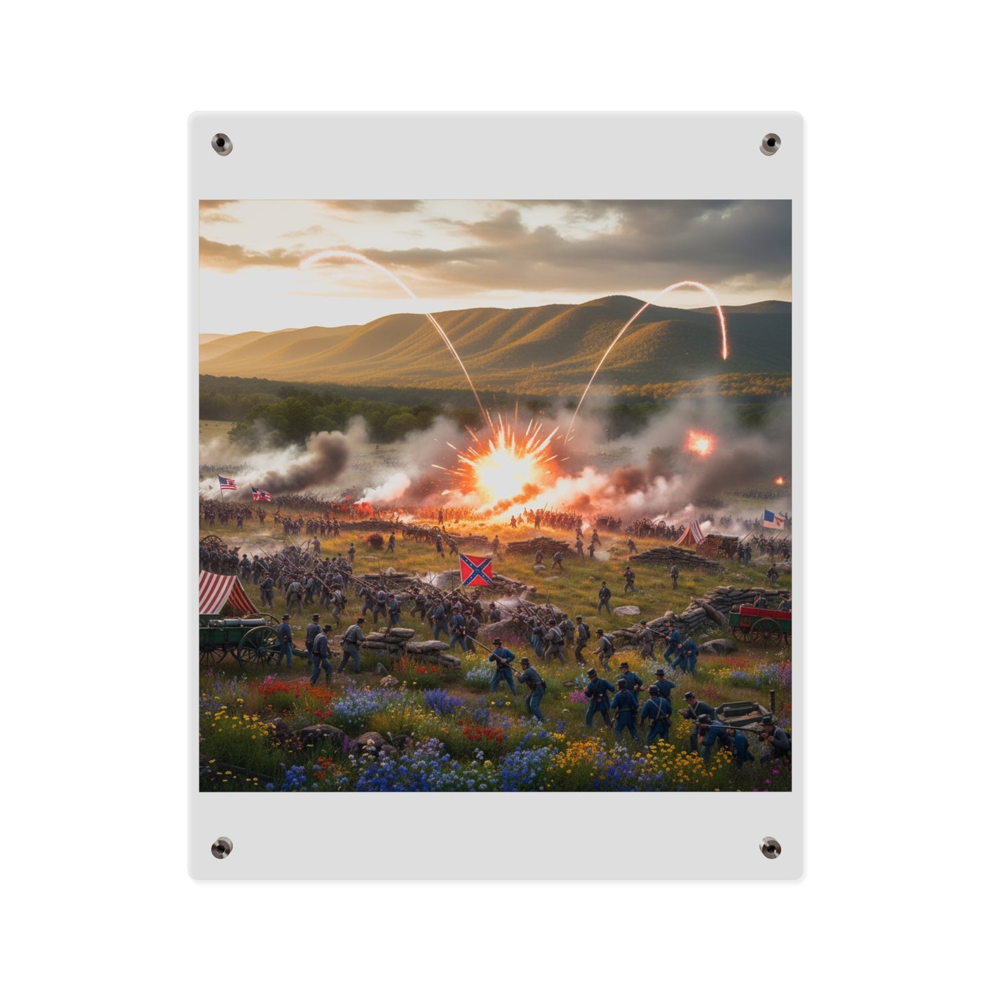 Acrylic Wall Art Panel - US Civil War Battle - Battle of Kennesaw Mountain Georgia