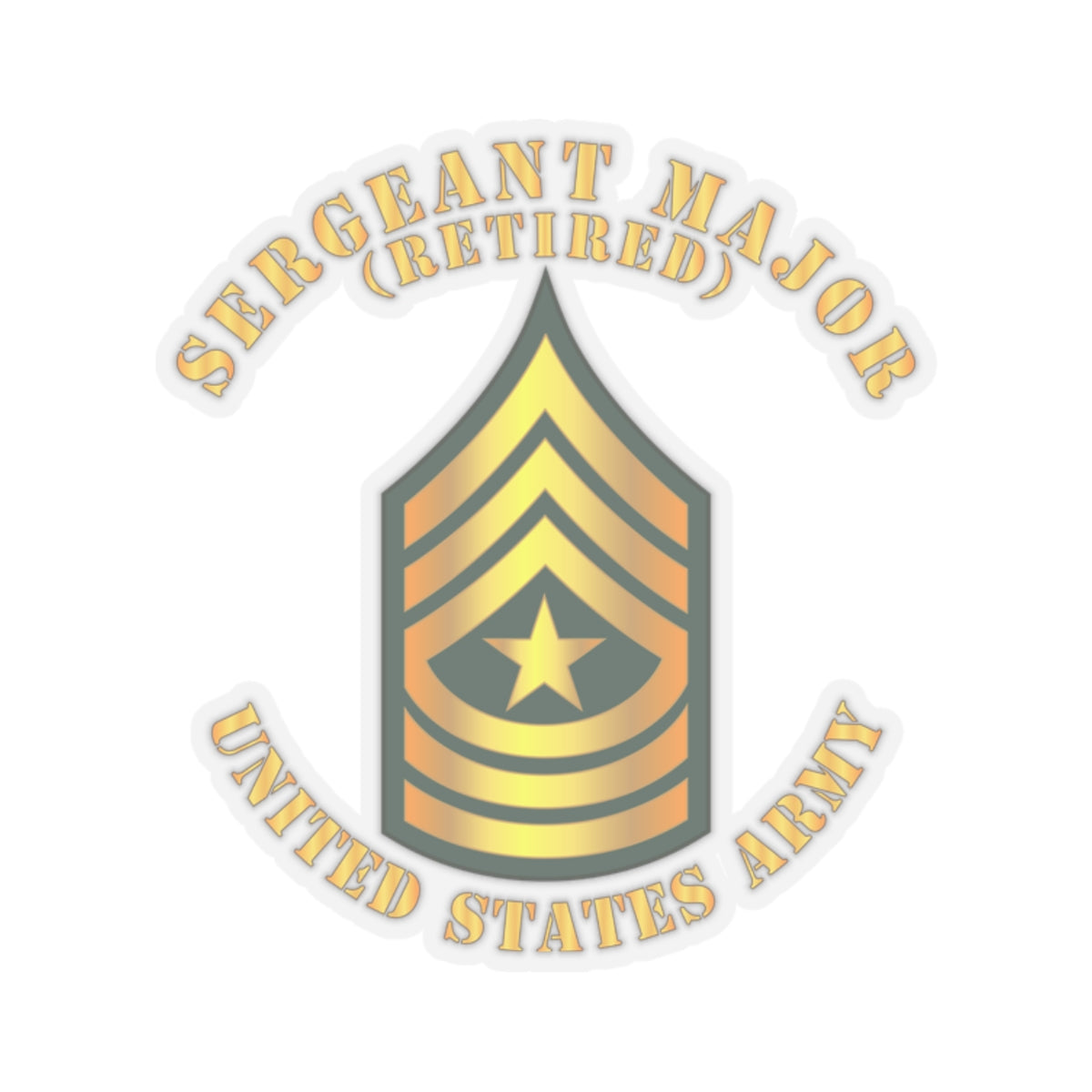 Kiss-Cut Stickers - Sergeant Major - SGM - Retired