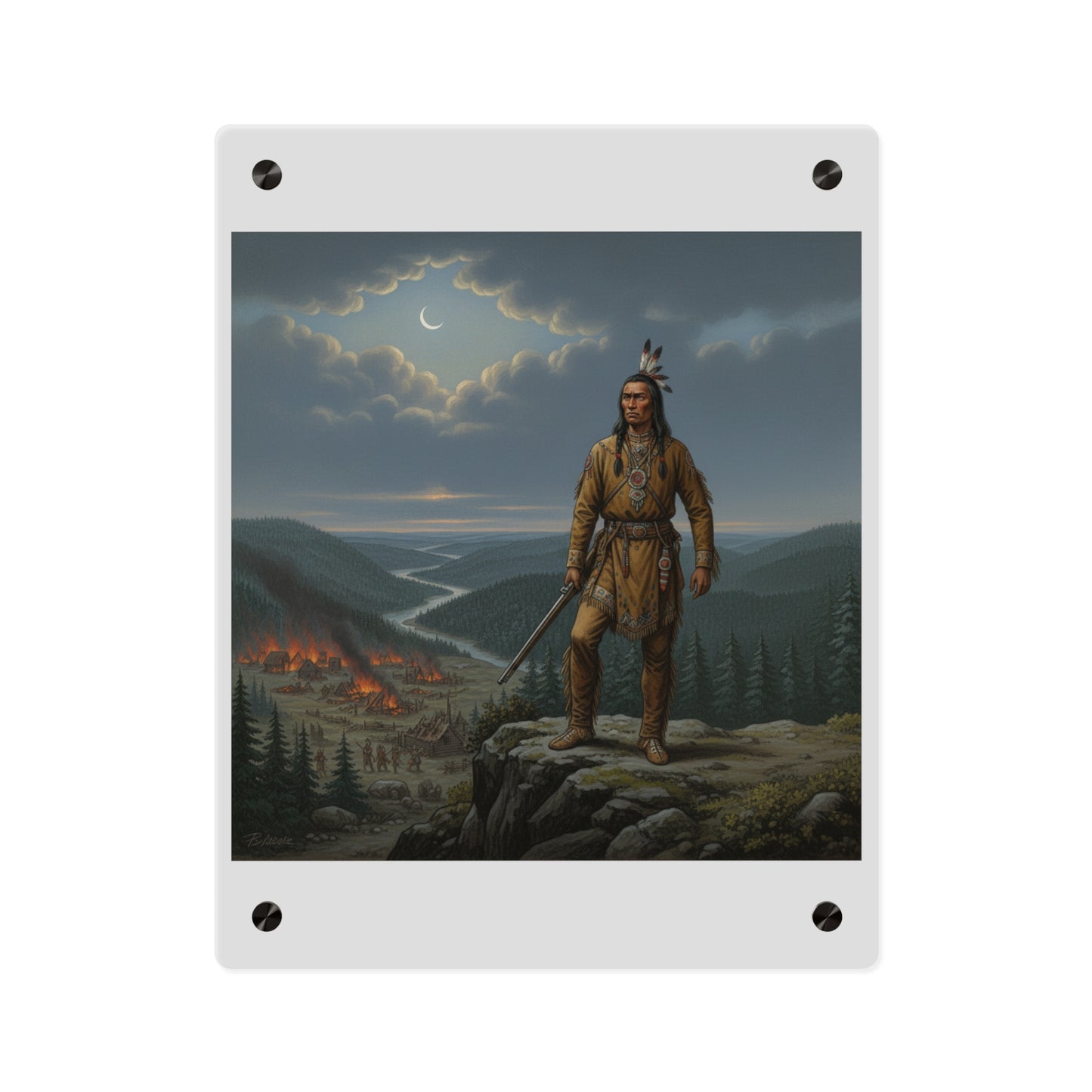 Acrylic Wall Art Panel - The Last Mohican