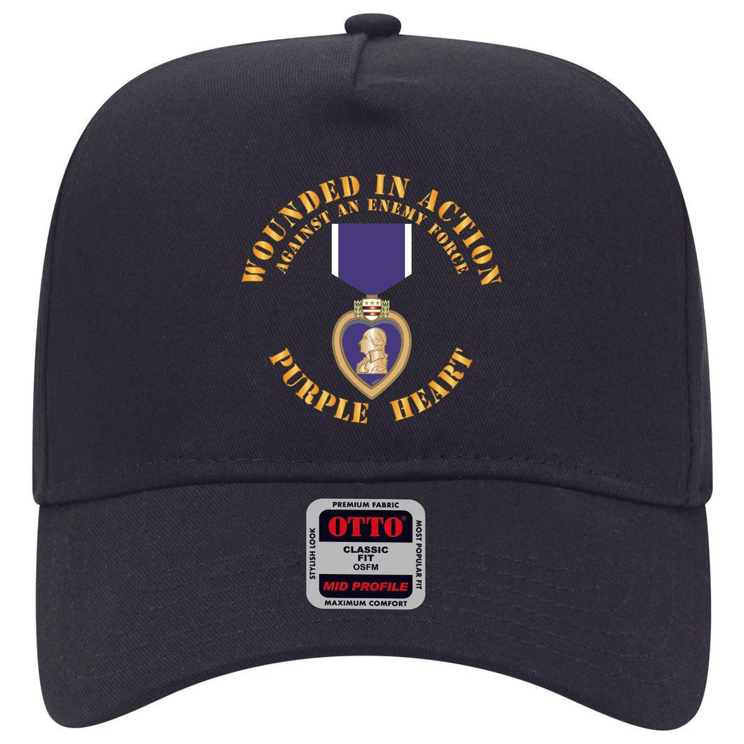 Baseball Cap - Wounded in Action - Purple Heart V1