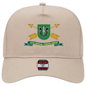 Baseball Cap - 10th Special Forces Group - Flash w Br - Ribbon X 300