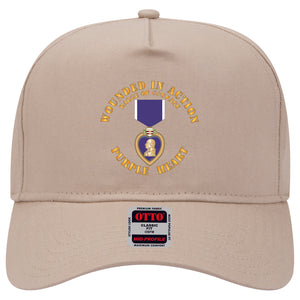 Baseball Cap - Wounded in Action - Purple Heart - Badge of Courage X 300