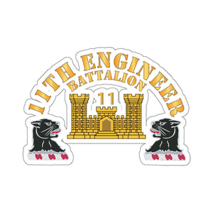 Kiss-Cut Stickers - 11th Engineer Battalion - Hat X 300