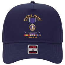 Load image into Gallery viewer, Baseball Cap - Purple Heart - WIA w IRAQ SVC w Purple Heart Ribbon
