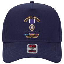 Load image into Gallery viewer, Baseball Cap - Purple Heart - WIA w WWII SVC w Purple Heart - Pacific
