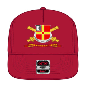 Baseball Cap - 81st Field Artillery w Br - Ribbon - Film to Garment (FTG)