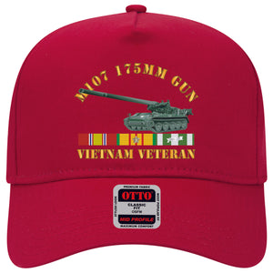 Baseball Cap - M107 - 175mm Gun - Vietnam Vet w VN SVC