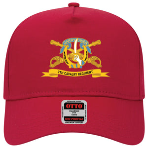 Baseball Cap - 7th Cavalry Regiment w Br - Ribbon