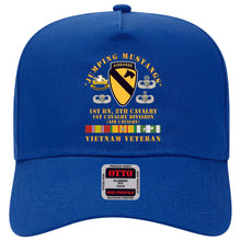 Load image into Gallery viewer, Baseball Cap - Jumping Mustangs - 1st Bn 8th Cav 1st Cav - w VN SVC
