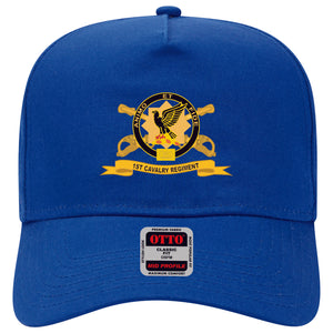 Baseball Cap - 1st Cavalry Regiment w Br - Ribbon