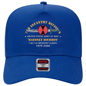 Baseball Cap - 7th Infantry Division - Bayonet Division w Bayonet - 11B-11A INFANTRY (LIGHT) 1979-2000 X 300