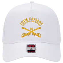 Load image into Gallery viewer, Baseball Cap - 10th Cav Regt - Buffalo Soldiers w Cav Br - Flat
