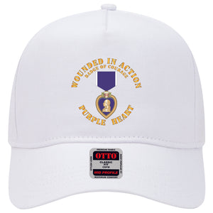 Baseball Cap - Wounded in Action - Purple Heart - Badge of Courage X 300