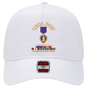 Baseball Cap - Purple Heart - WIA w Afghanistan SVC w Purple Heart Ribbon