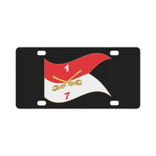 Load image into Gallery viewer, 7th Squadron, 1st Cavalry Regiment - Guidon - Waving X 300 Classic License Plate
