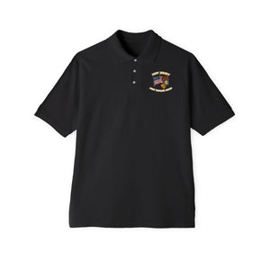 Men's Piqué Polo - ARNG - DUI- ARNG New Jersey w Flag