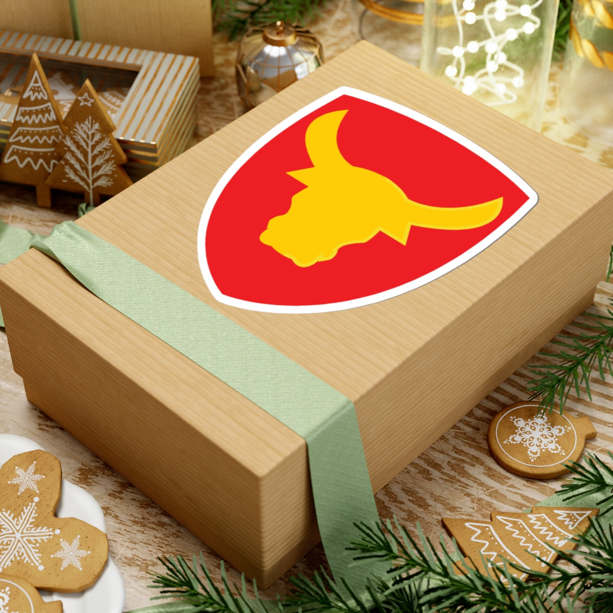 A kiss-Cut Stickers depicting the 12th Infantry Division, Philippine Division