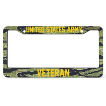 Load image into Gallery viewer, VETERAN - All Over Print License Plate Frame License Plate Frame Black
