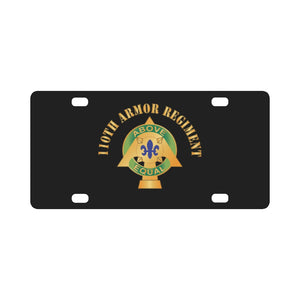 110h Armor Regiment - DUI w Txt X 300 Classic License Plate