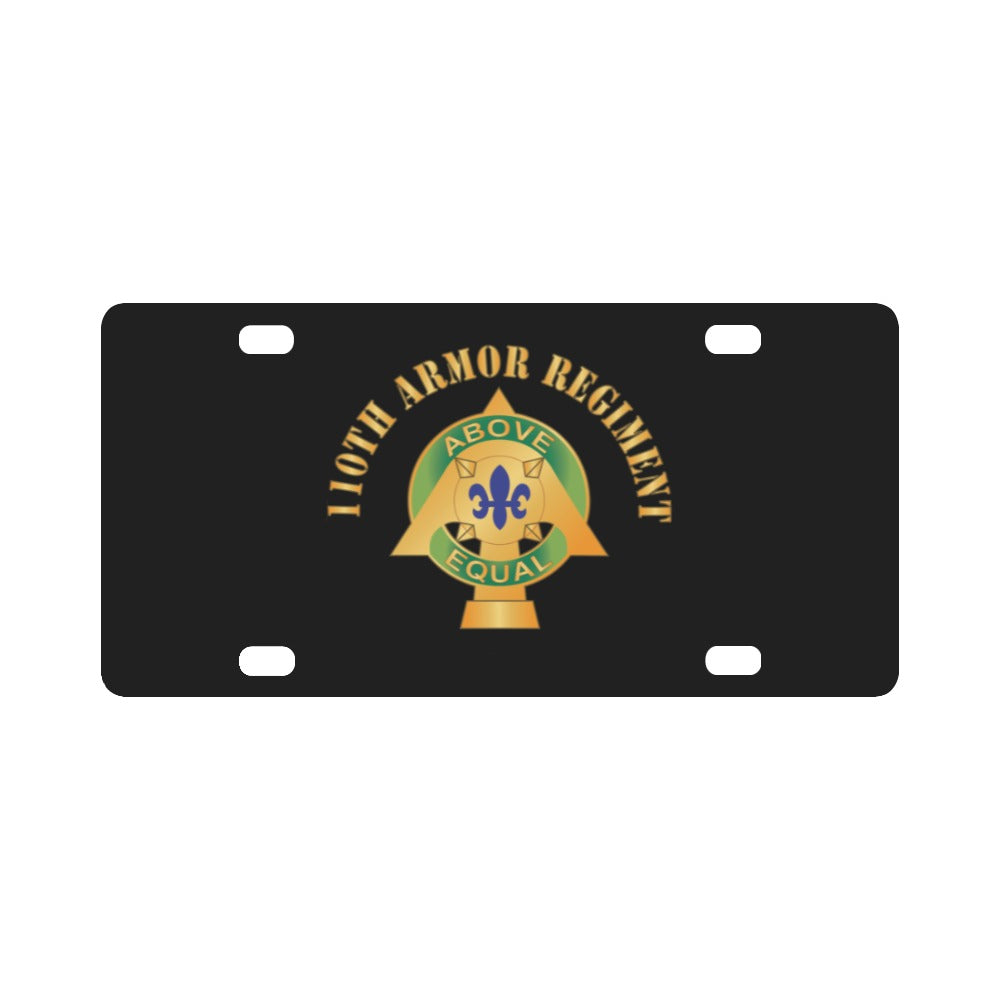 110h Armor Regiment - DUI w Txt X 300 Classic License Plate