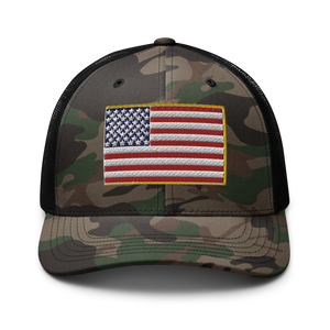 Camouflage trucker hat - United States of America Flag