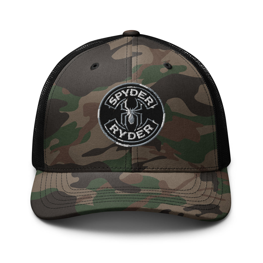 Camouflage trucker hat - Spyder Ryder - Free Wheel Motion - Black