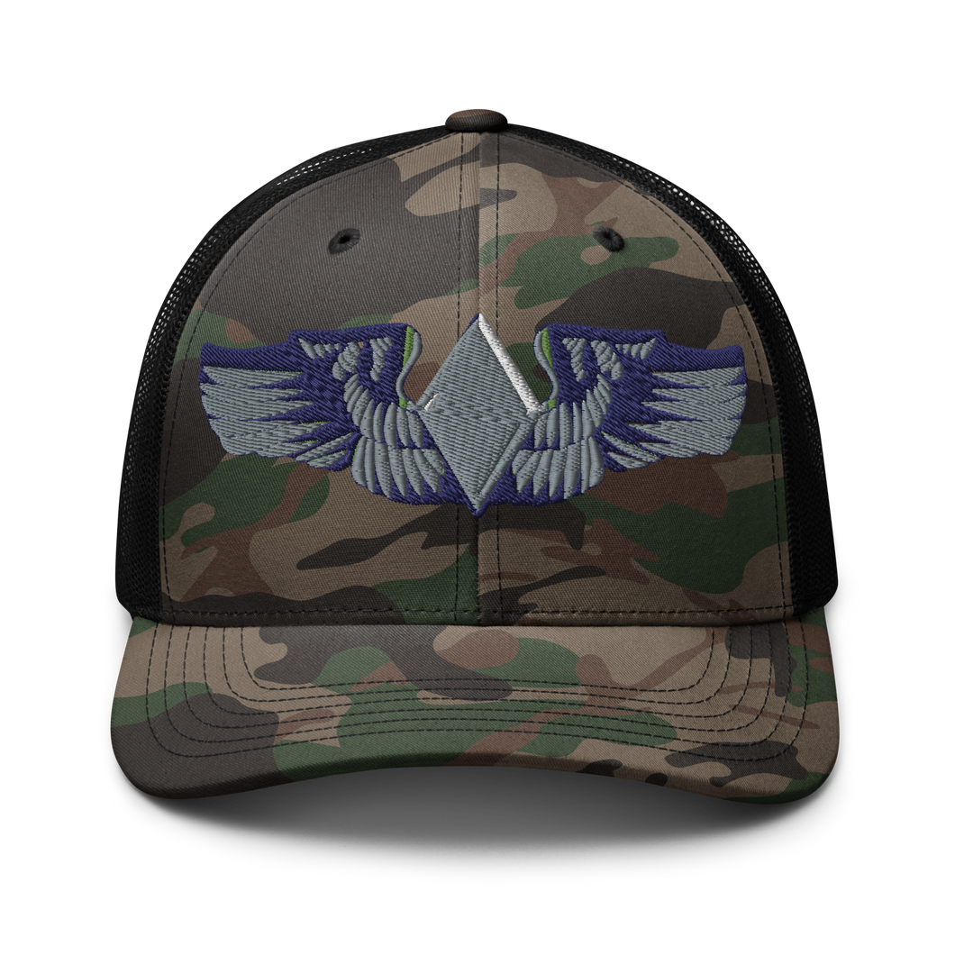 Camouflage trucker hat - AAC - WASP Wing wo Txt