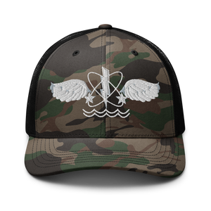 Camouflage trucker hat - Navy - Rate - Aviation Warfare Systems Operator wo Txt X 300