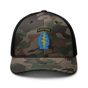 Camouflage trucker hat - SOF - Special Forces SSI