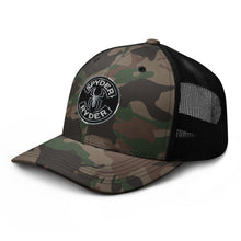 Load image into Gallery viewer, Camouflage trucker hat - Spyder Ryder - Free Wheel Motion - Black
