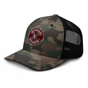 Camouflage trucker hat - Spyder Ryder - Free Wheel Motion - Cherry Red