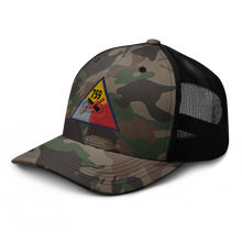 Load image into Gallery viewer, Camouflage trucker hat - Army - 759th Tank Battalion SSI
